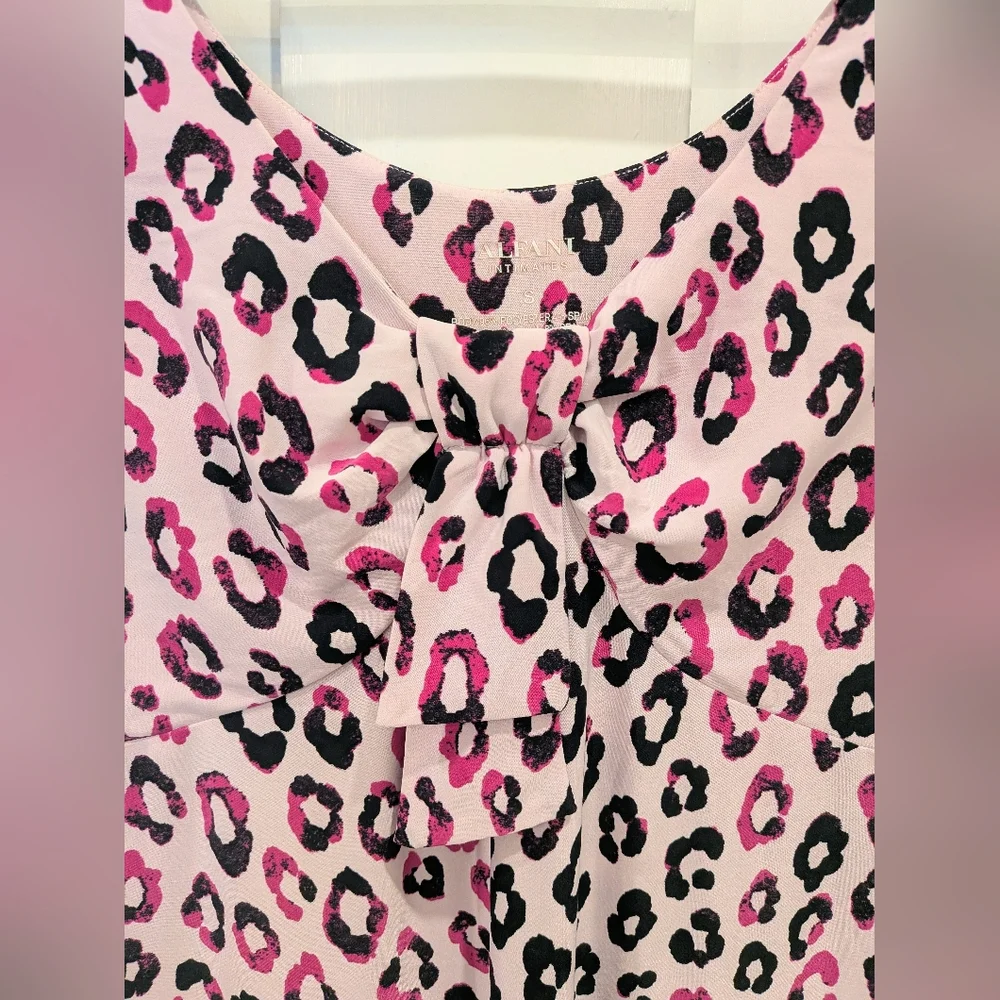Alfani Intimates Pink Leopard Print Sleep Dress Nightgown | Small - Picture 3 of 4